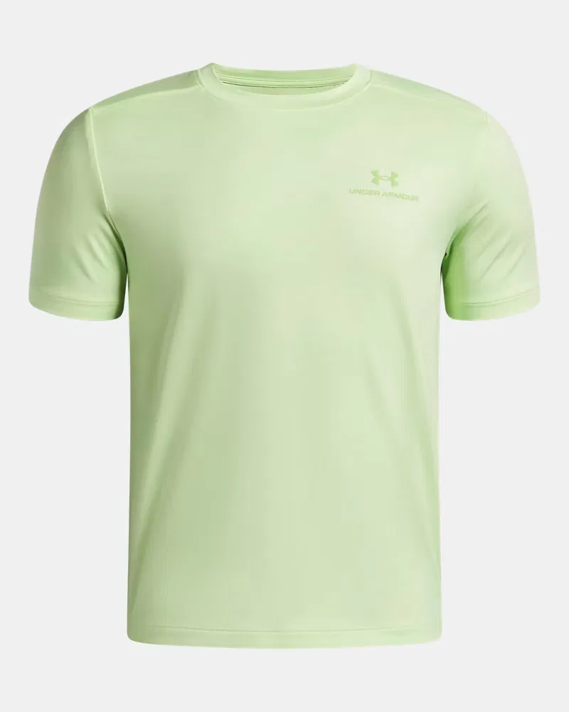 Футболка для мальчиков с коротким рукавом, быстросохнущая, UA Vanish Printed UnderArmour, Lumos Lime