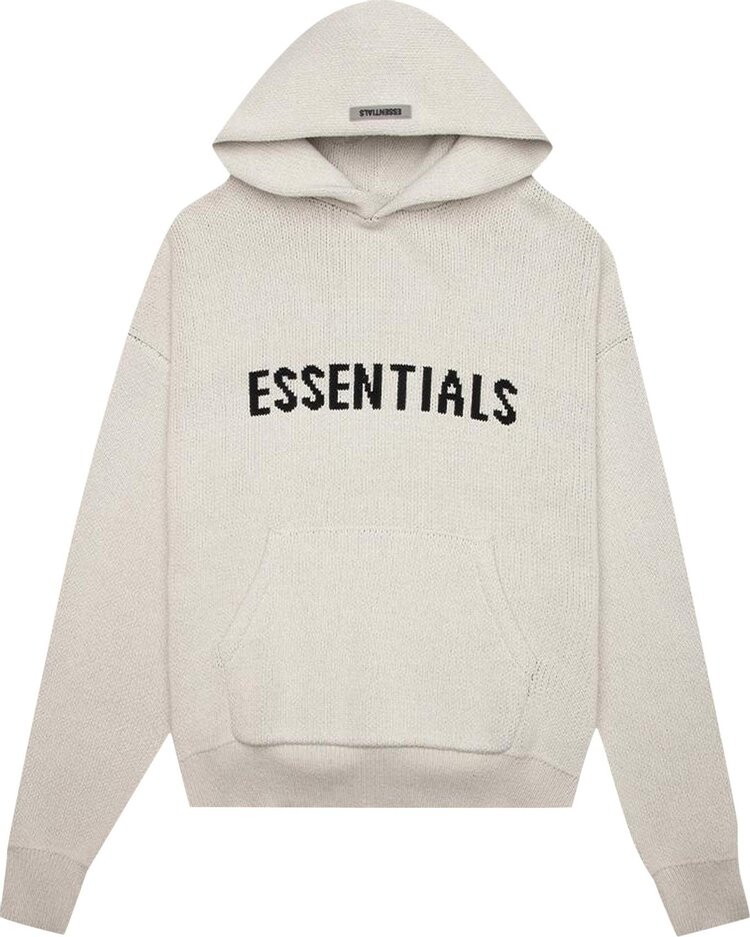 

Худи Fear of God Essentials Knit Hoodie 'Oatmeal', загар, Серый, Худи Fear of God Essentials Knit Hoodie 'Oatmeal', загар