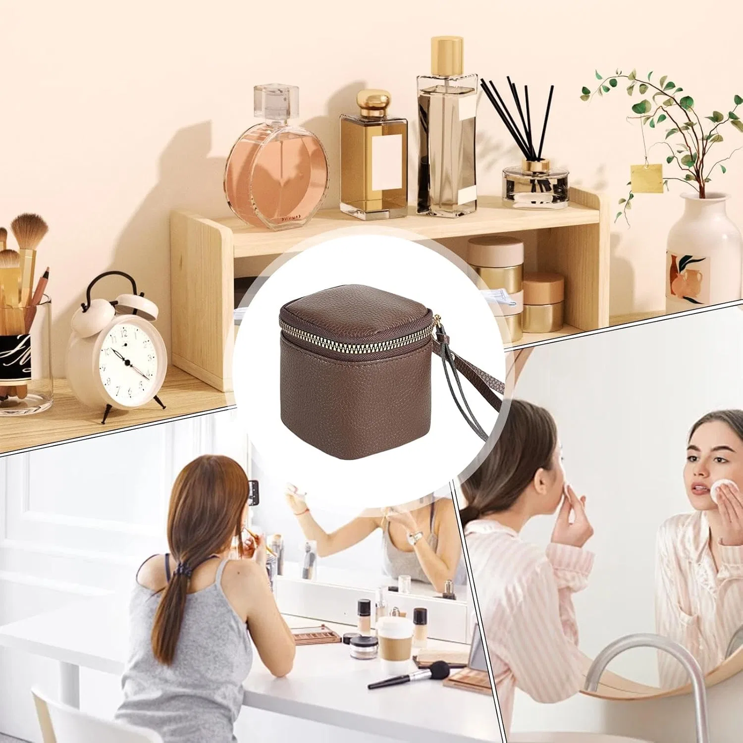 Косметичка из искусственной кожи, GjnjfdF, 1 предмет, Kaffee — фото 4