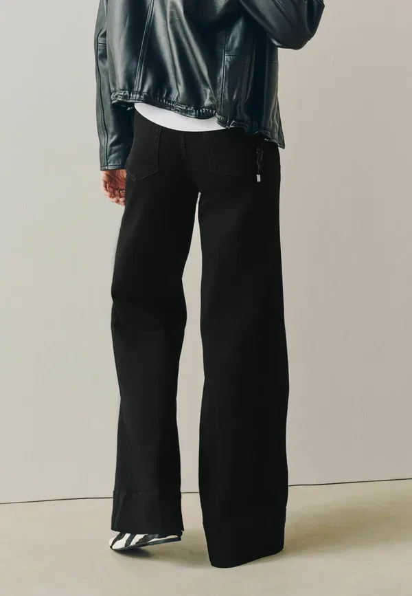 Джинсы деним Tall fit - high rise stretch wide leg jeans 2 pack wide leg Next Black, черный/синий — фото 2