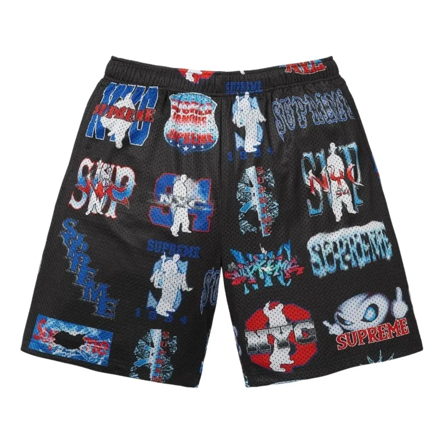 Мужские шорты с принтом Flash Mesh Supreme, черный