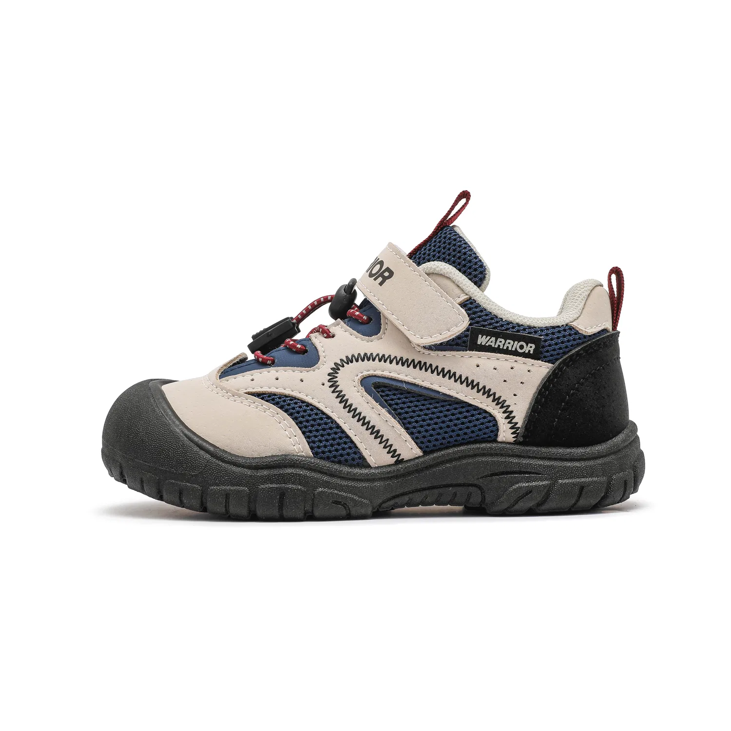 Детские спортивные кроссовки для мальчиков из дышащей сетки, Athletic Shoes, WARRIOR, Beige/Black — фото 4