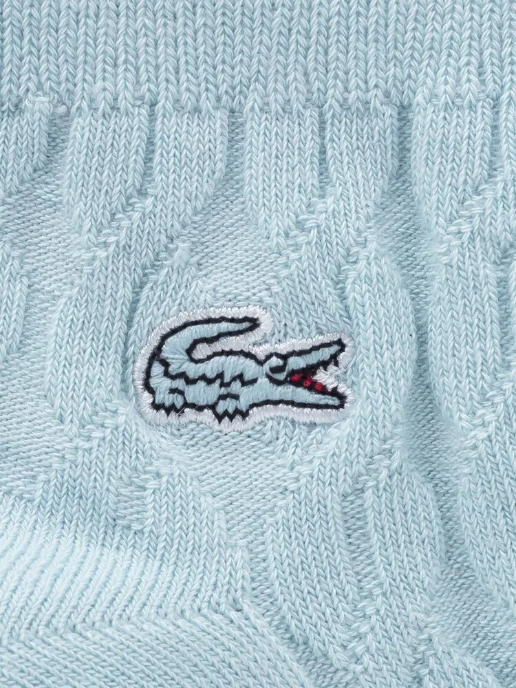 Носки женские LACOSTE Cable Ankle Socks, синие — фото 2