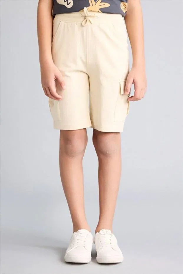 Детские шорты для мальчиков хлопковые Defacto, Beige-Bg734 — фото 4