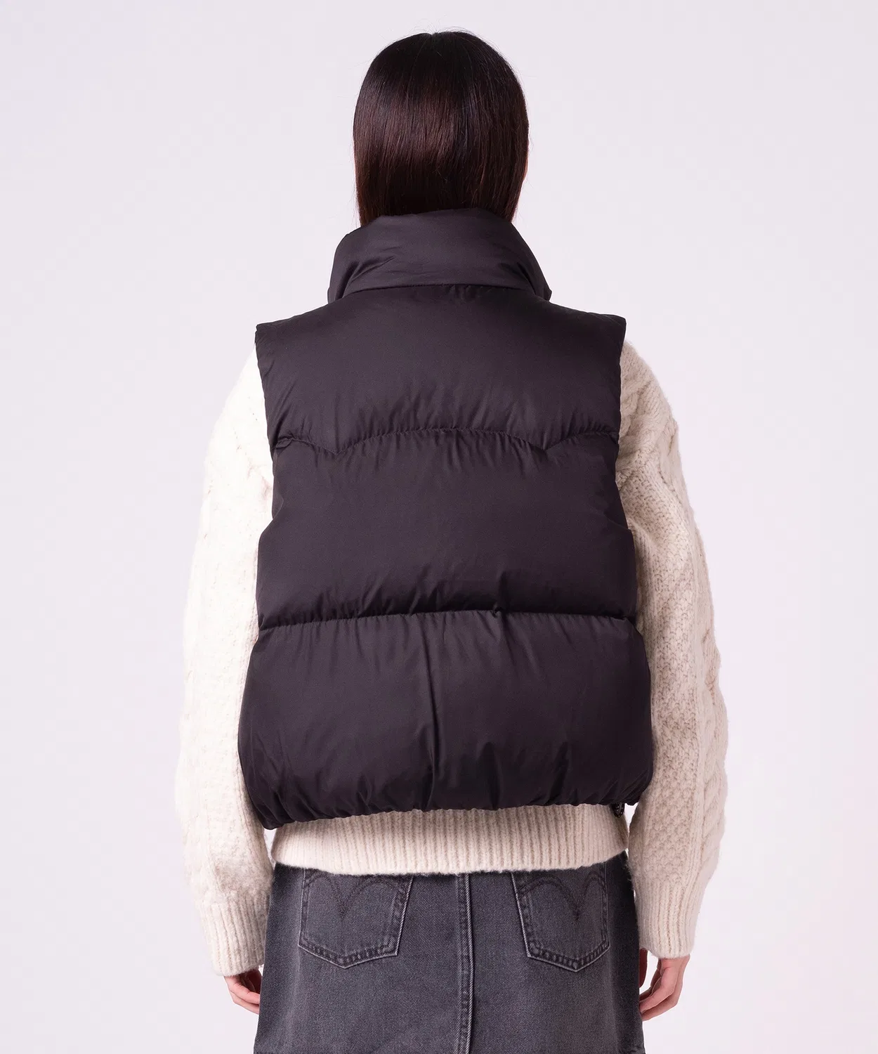 Женский утепленный жилет с принтом Western Bubble Vest Levi's, Черный — фото 3