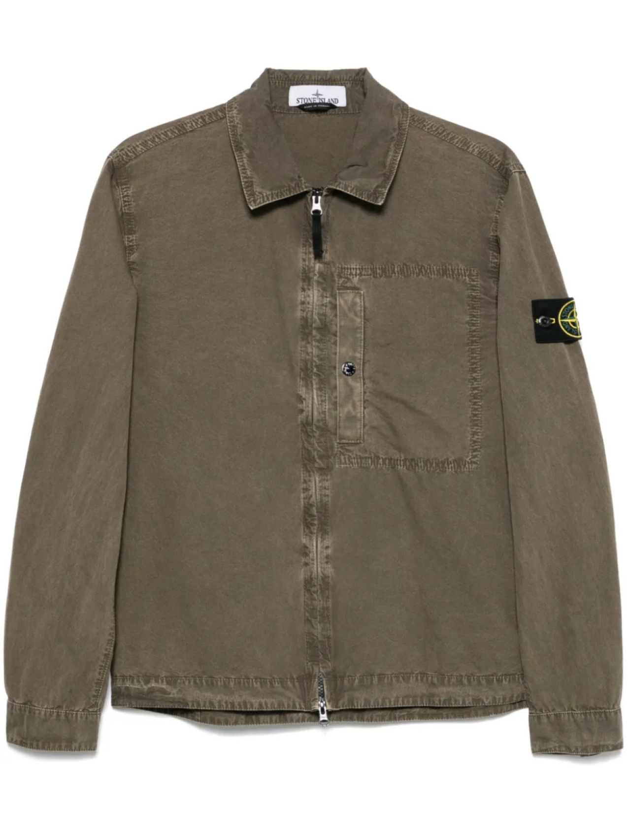 

Куртка-рубашка с нашивкой Compass Stone Island, зеленый