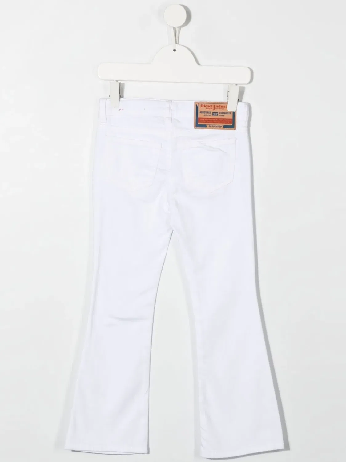 Джинсы bootcut средней посадки Diesel Kids, белый — фото 2