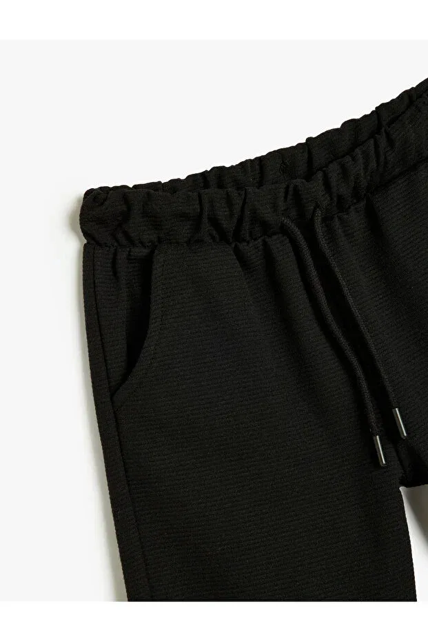 Детские шорты для мальчиков хлопковые Basic Laced Waist Pocket Shorts Koton, Black — фото 3