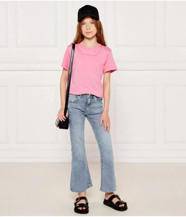 Детская футболка с круглым вырезом Pinko Up, Rosa — фото 2