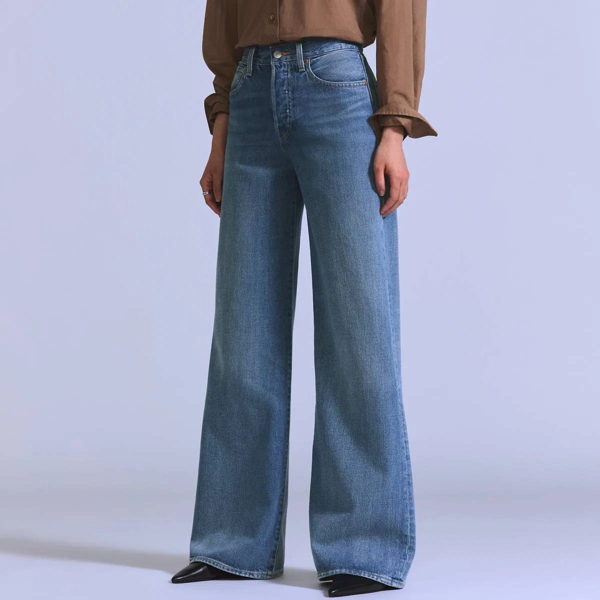 Женские расклешенные джинсы в стиле 70-х Levi's, Bt Icarus - Blue — фото 2