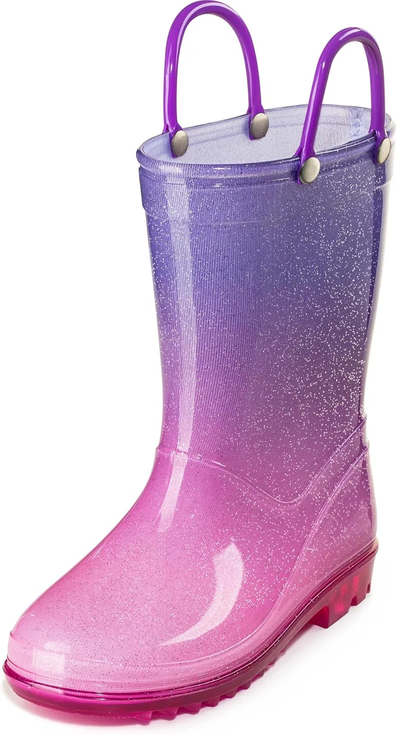 Детские резиновые сапоги с блестками Puddle Play, Purple Pink