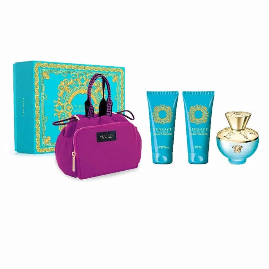 Туалетная вода Versace Dylan Turquoise, 100 мл, набор 4 предмета
