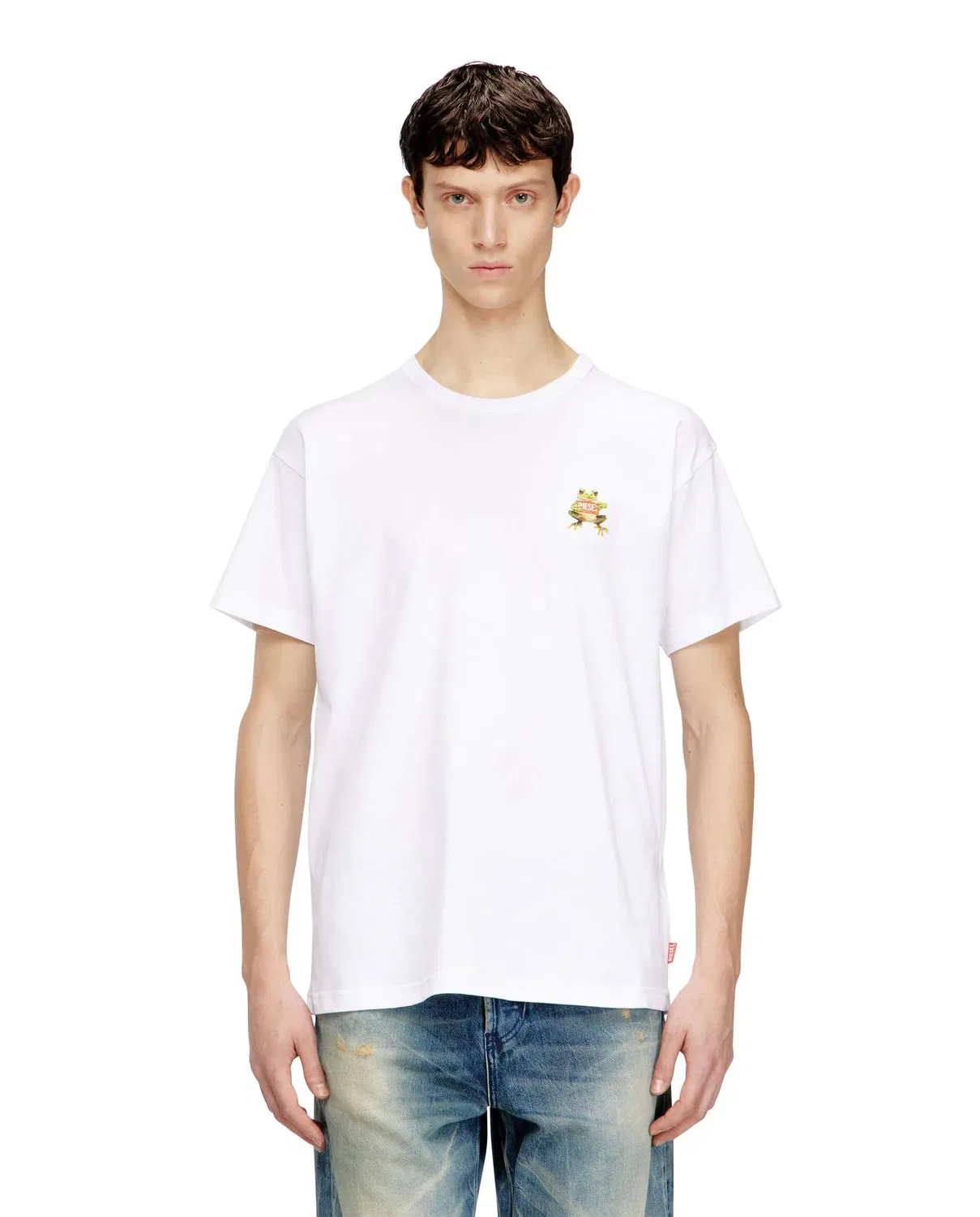 Мужская футболка с принтом Biscotto Diesel, Blanco