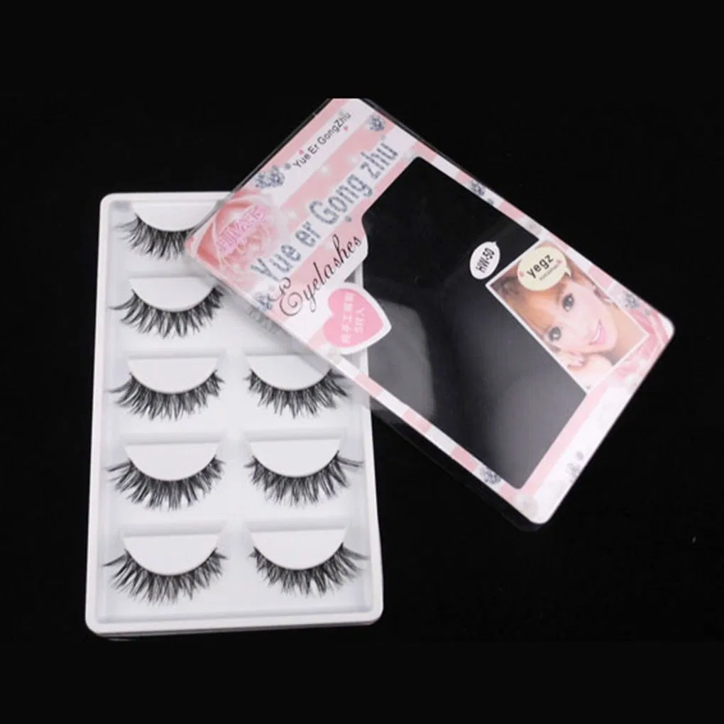 Набор из 5 пар ресниц Handmade Natural Eyelashes, Cotton Infarction Cross, 3D Long Thick Generic — фото 4
