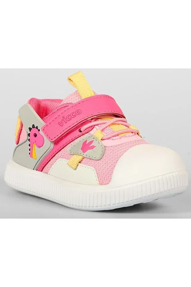 Детские кроссовки для девочек текстильные на липучке Snoop phylon sneakers Vicco, Pink — фото 2