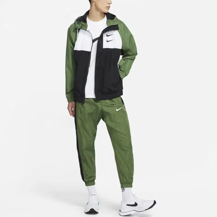 Куртка ветрозащитная с капюшоном Nike, зеленый — фото 3