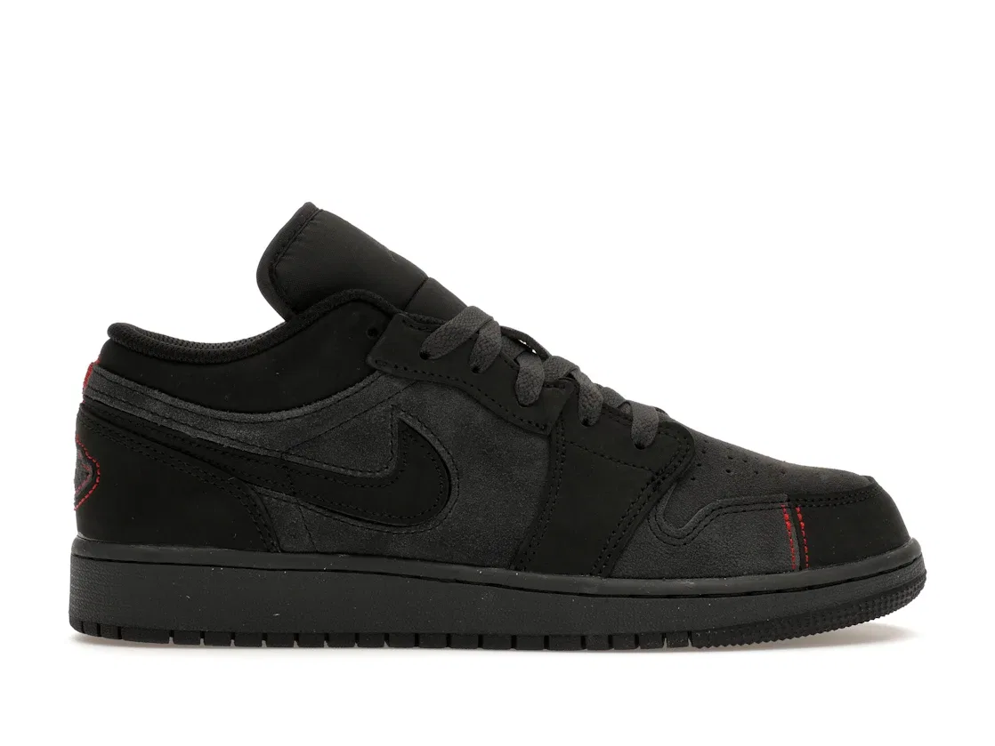 Детские кроссовки Lifestyle Jordan 1 Low SE Craft Jordan, Dark Smoke Grey/Varsity Red/Black