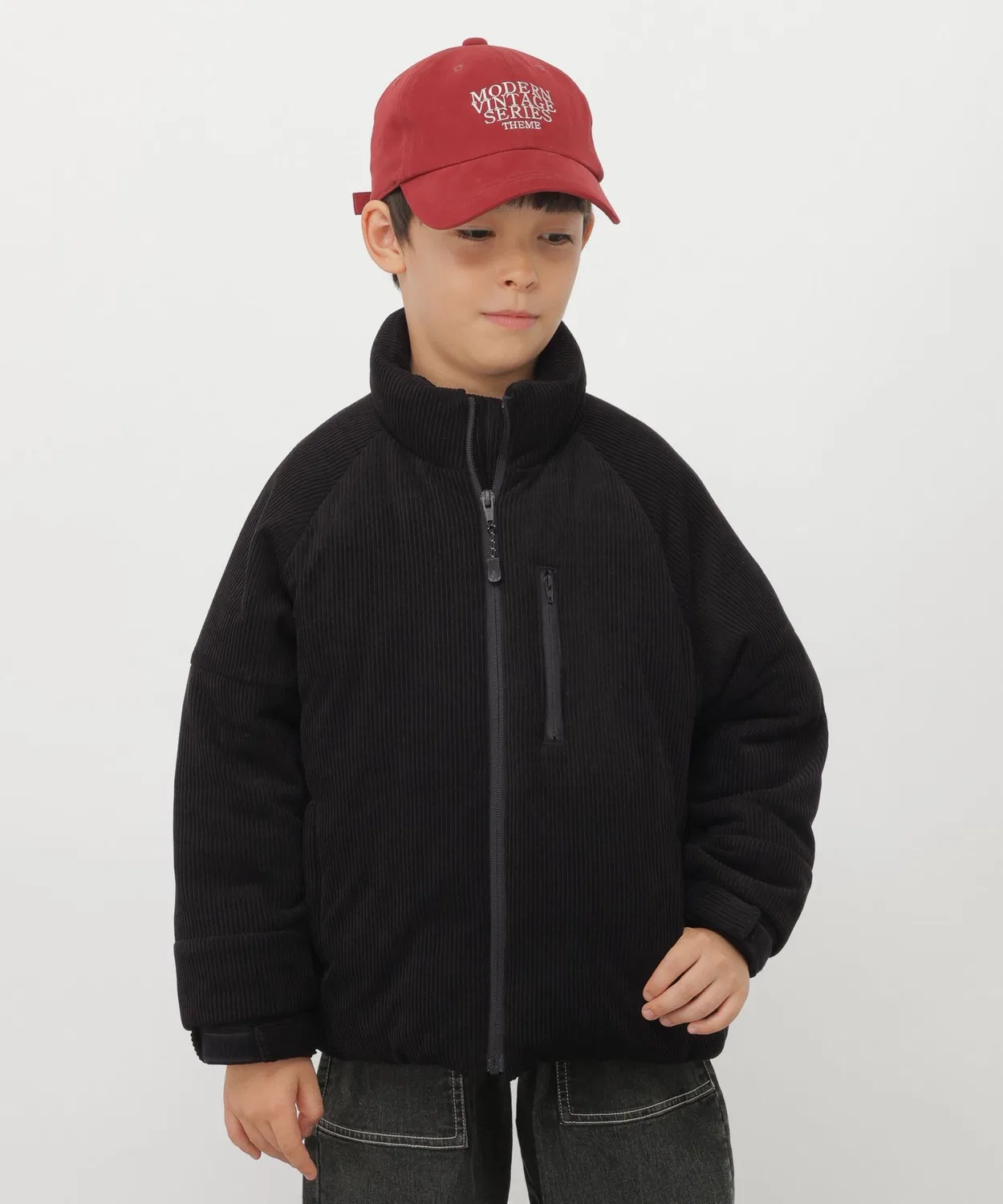 Детский утепленный бомбер с длинным рукавом Light Warm GLOBAL WORK, Charcoal Grey