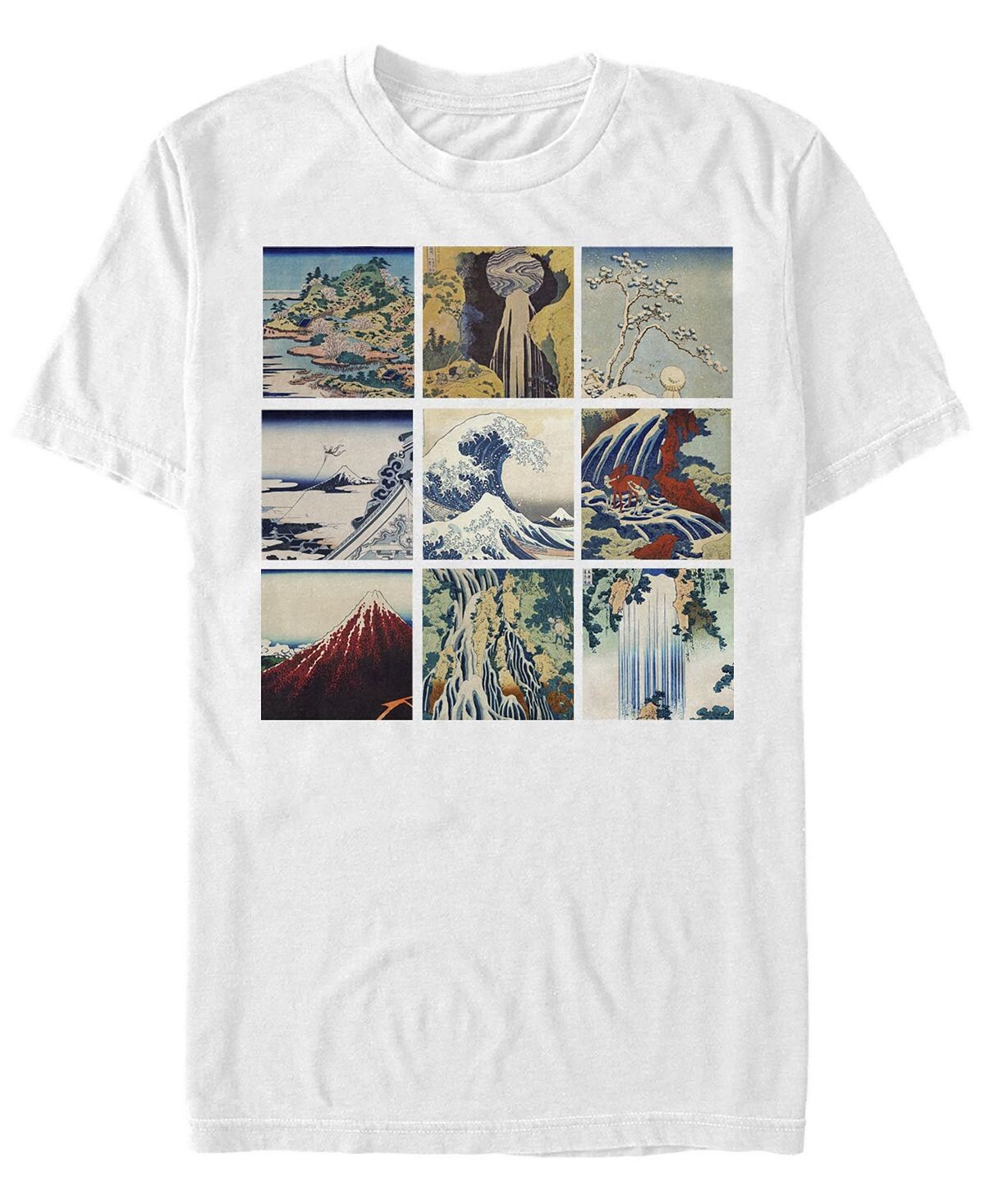 

Мужская футболка katsushika hokusai с коротким рукавом crew Fifth Sun, белый