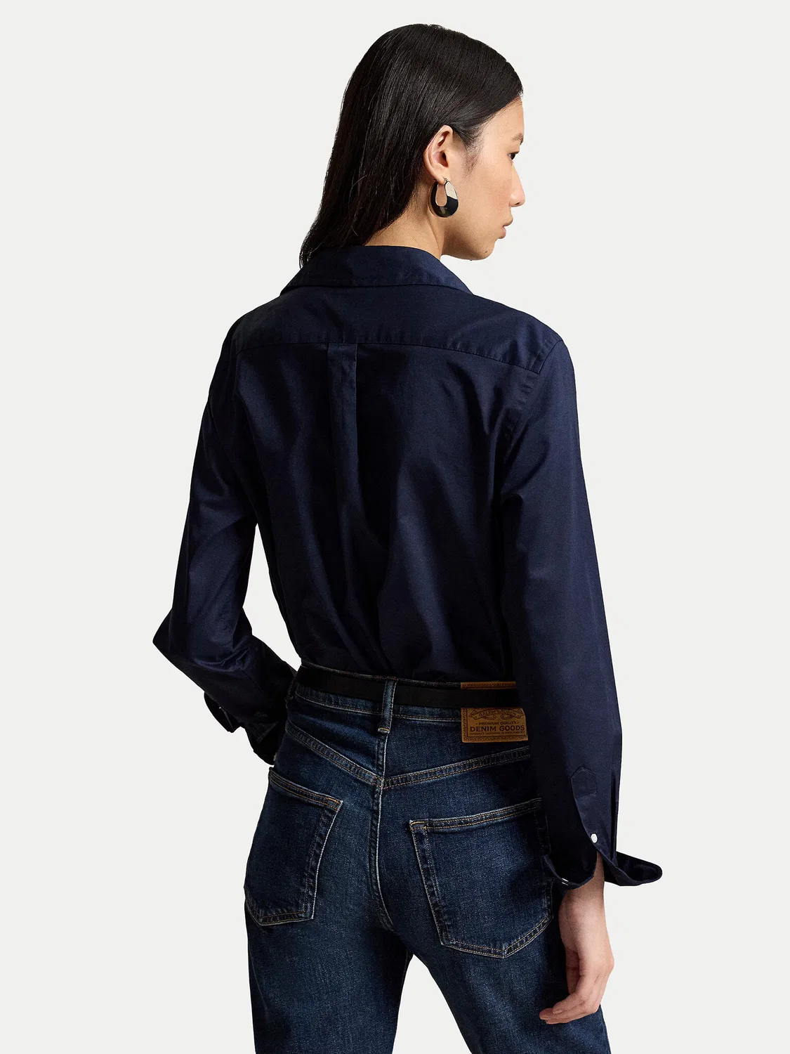 Женская рубашка стандартного кроя Polo Ralph Lauren, темно-синий — фото 3