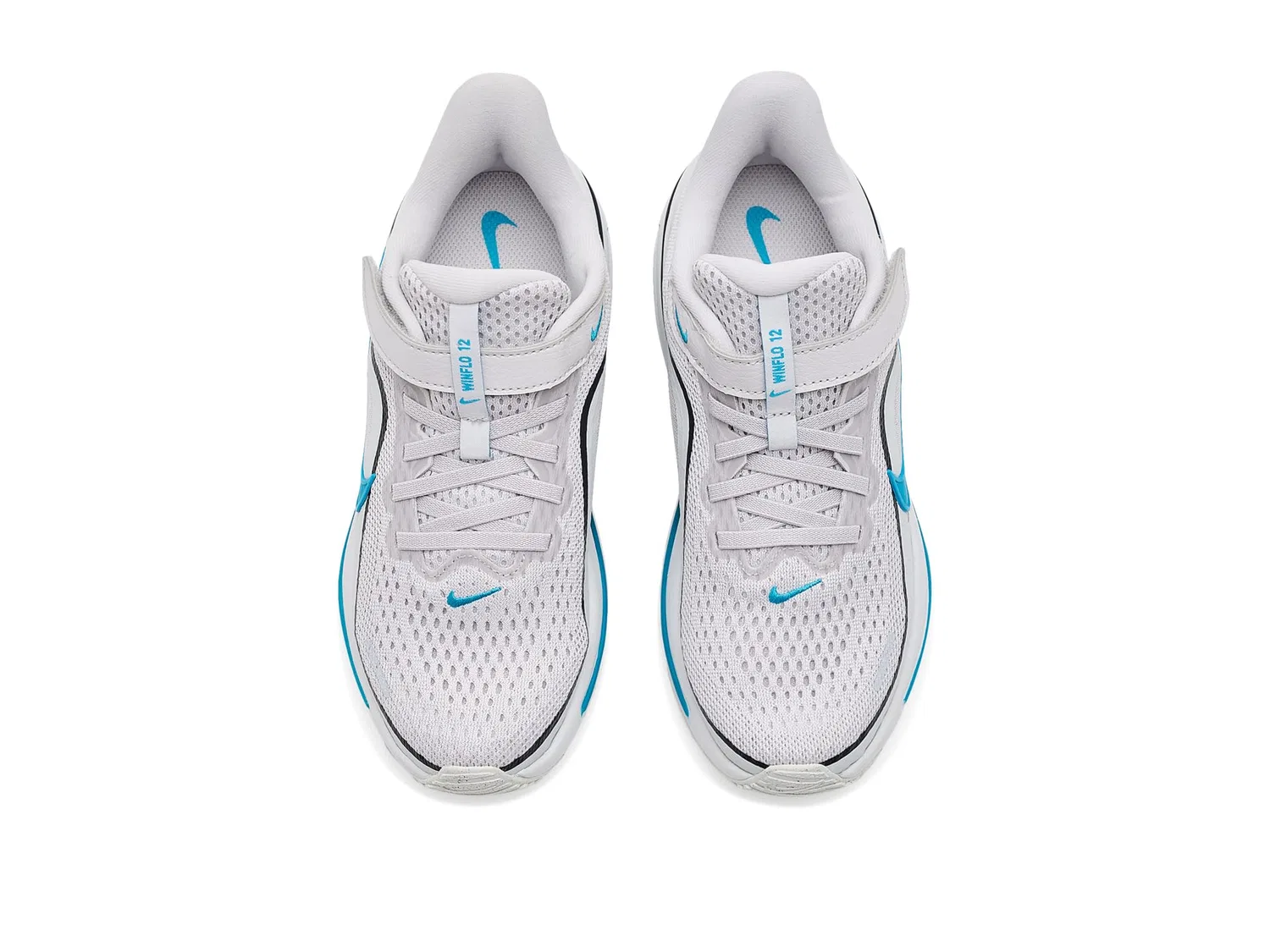 Кроссовки Winflo 12 (для маленьких детей) Nike Kids, Vast Grey/Light Current Blue/Off White/Anthracite — фото 3