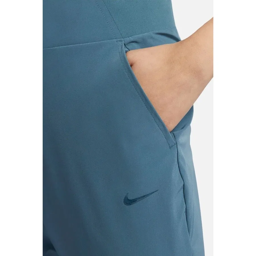 Женские спортивные брюки с технологией Dri-FIT, модель Bliss Luxe, Nike, Темно-зеленый — фото 3