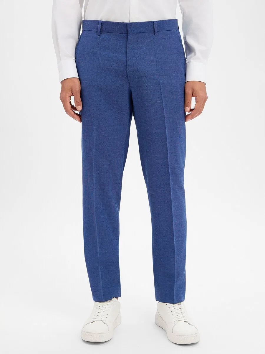 Брюки BOSS Regular Pleated Pants 'Leon' цвета лазурь — фото 3