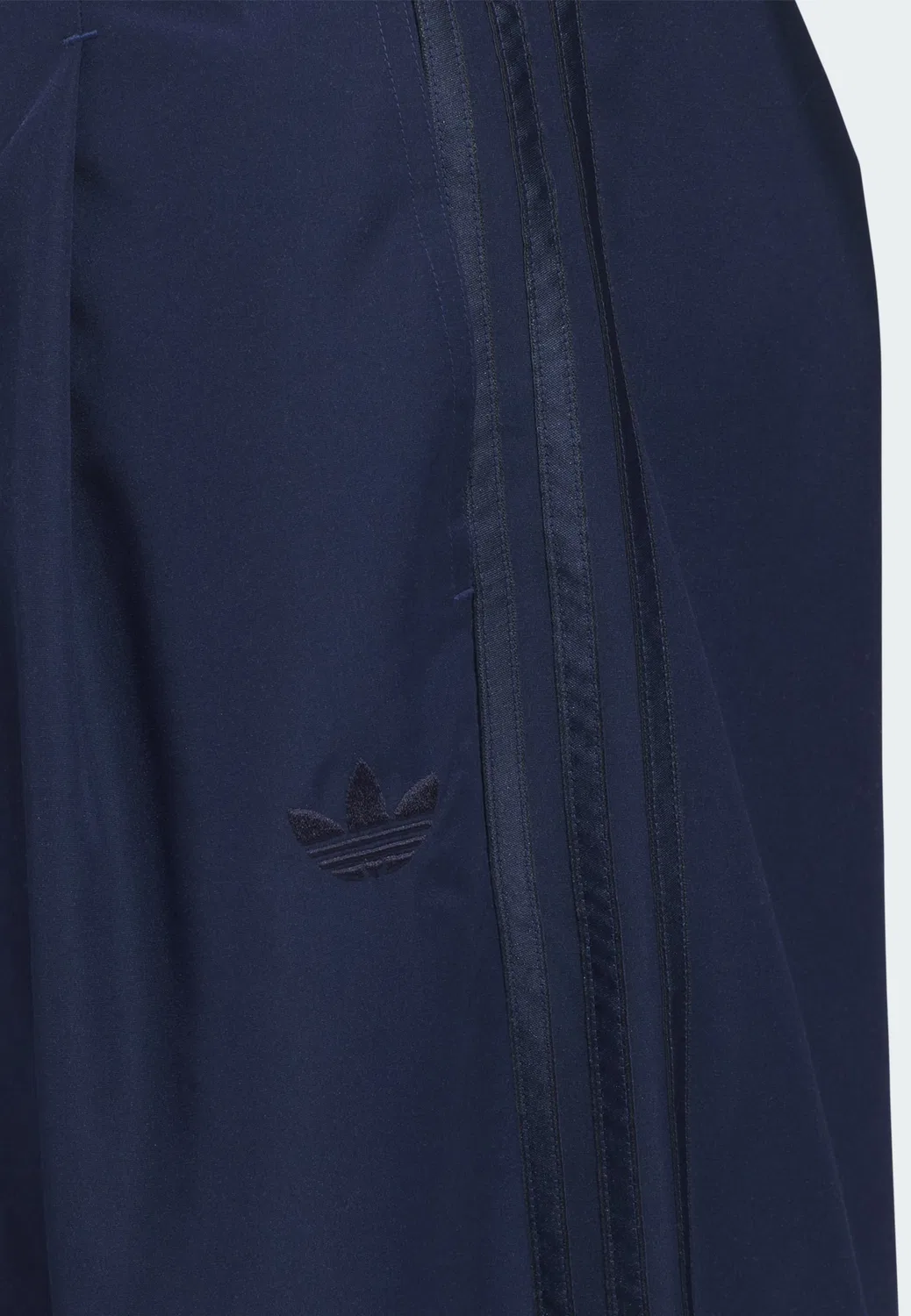 Брюки Adidas Originals с плиссировкой спереди, темно-синие — фото 4