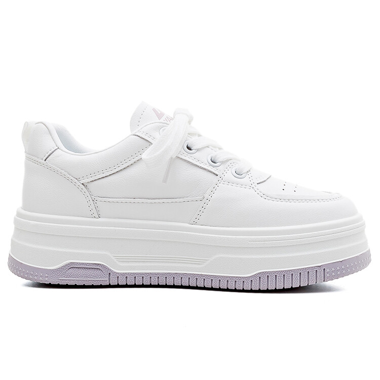 

Кеды, скейтборд обувь женская низкая белый/фиолетовый Warrior