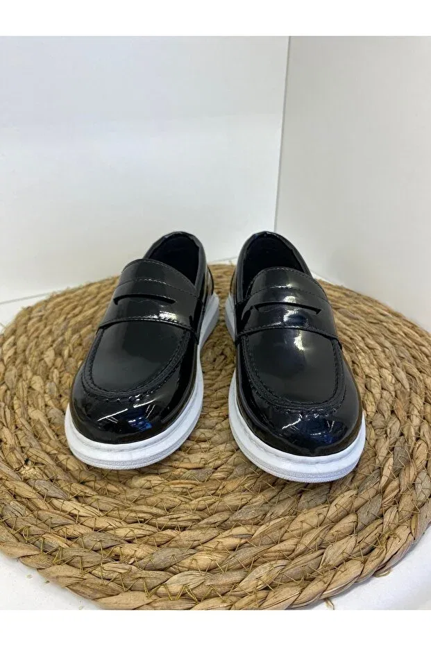 Детские туфли для мальчиков лакированные Maxxi, Patent Leather Black — фото 3