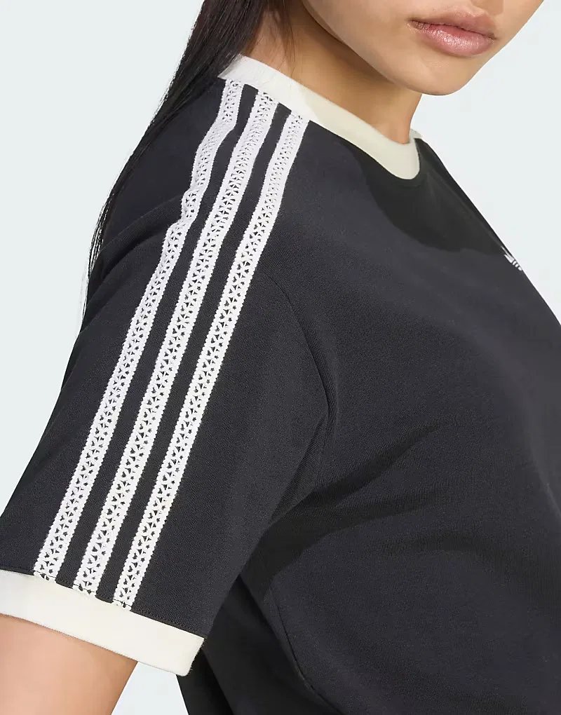 Футболка Summer Glow Advanced с тремя полосками Adidas Originals, черный — фото 4