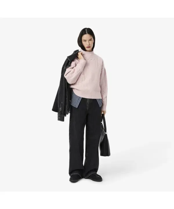 Свитер Lacoste с арановым узором, темно-синий — фото 4