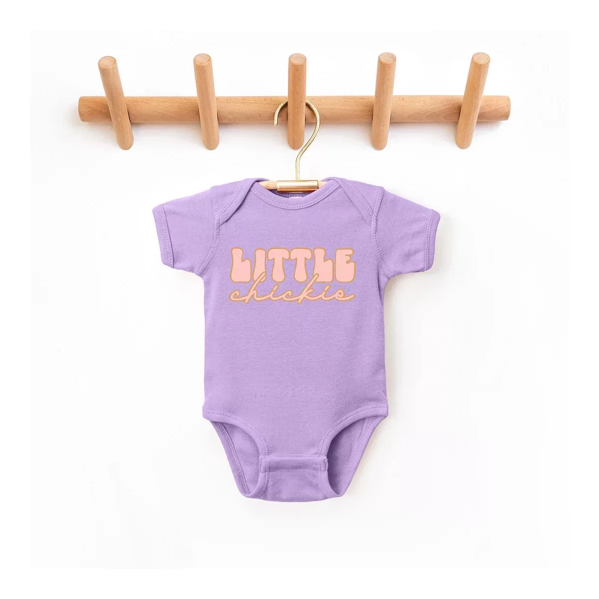 Детский боди с коротким рукавом Little Chickie The Juniper Shop, Lavender
