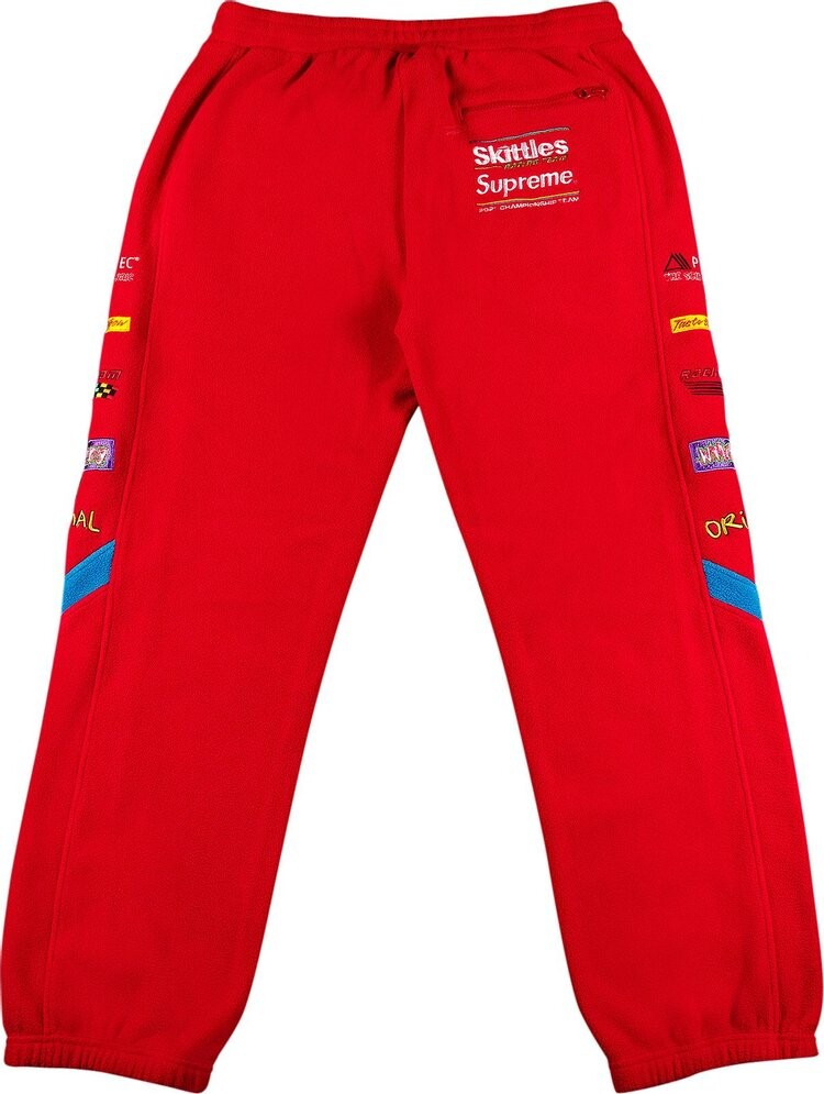 Брюки Supreme x Skittles x Polartec Pant 'Red', красный — фото 3