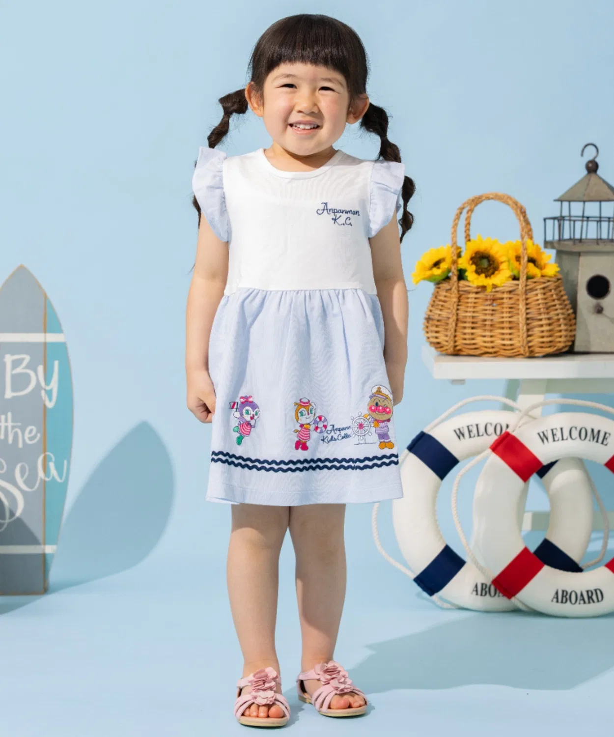 Детское платье с принтом ANPANMAN KIDS COLLECTION, Sax Blue — фото 2