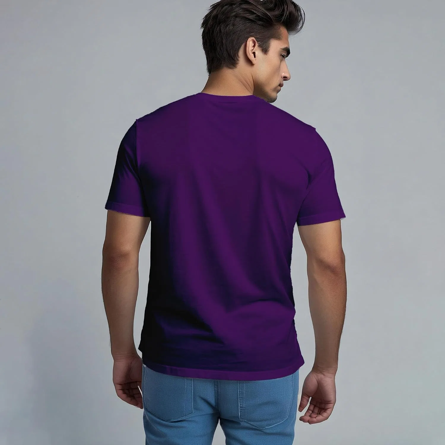 Унисекс футболка из органического хлопка Classic Fit T-shirt Arventur, Purple — фото 4