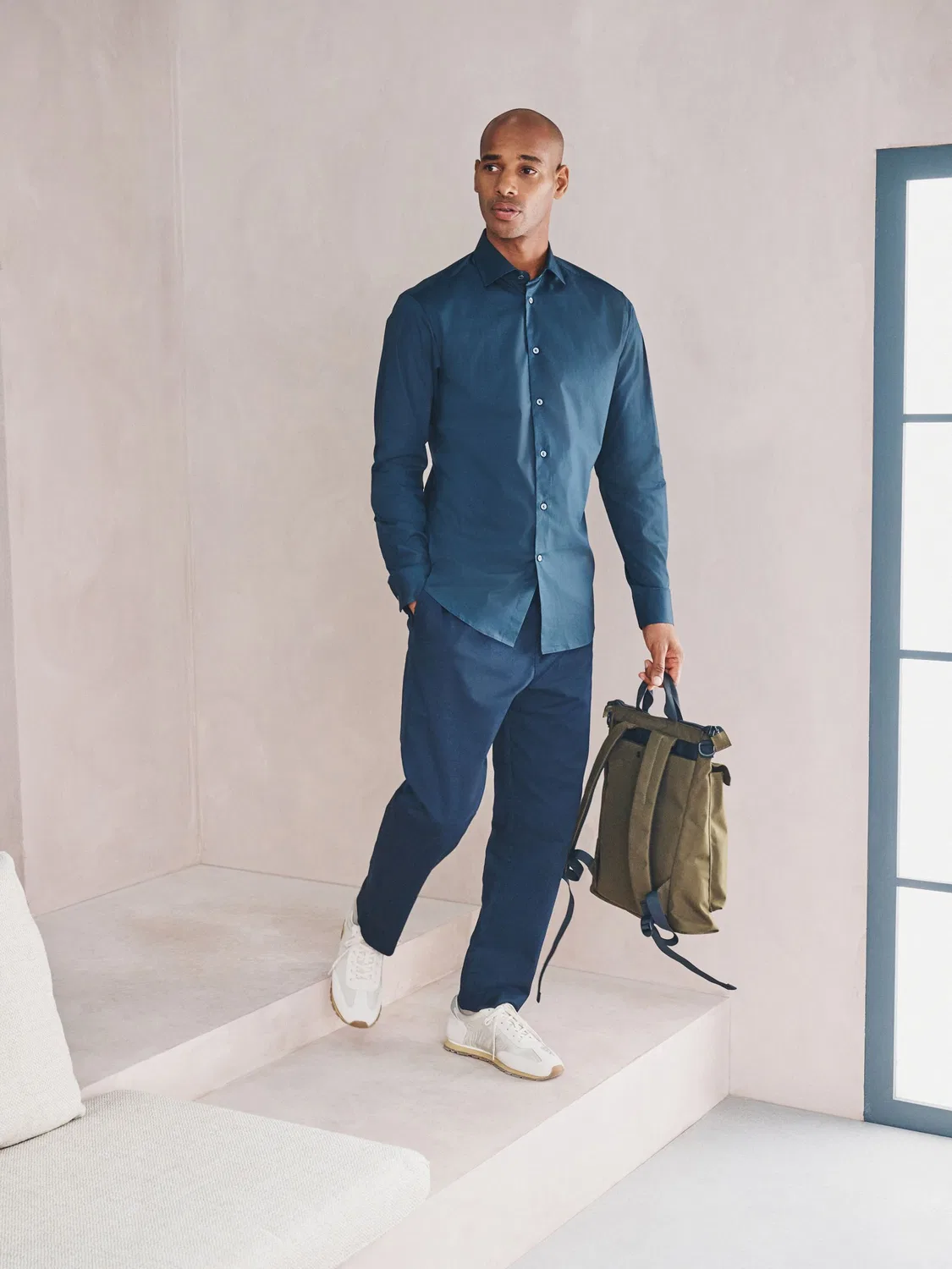 Рубашка формальная slim fit Next, темно-синий — фото 4