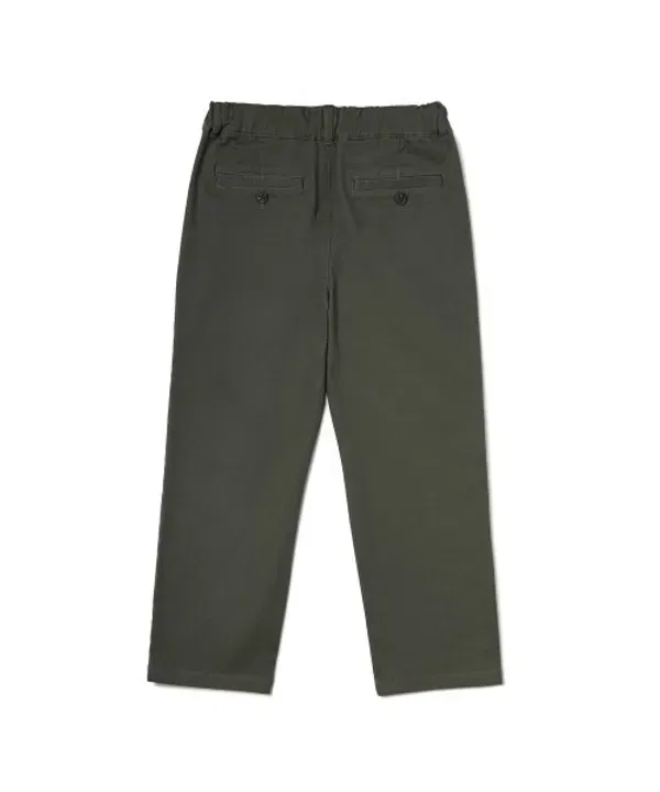 Чино-брюки на резинке Regular Fit, Musinsa Standard Kids, хаки — фото 3