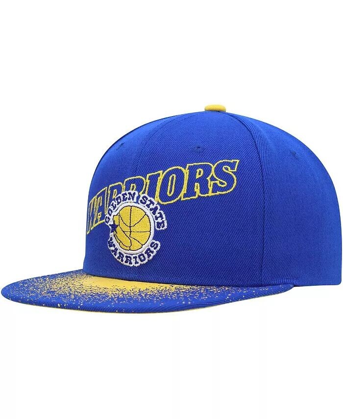 

Мужская шляпа Snapback Royal Golden State Warriors Hardwood Classics Energy Re-Take с крапинками и полями Mitchell & Ness, синий