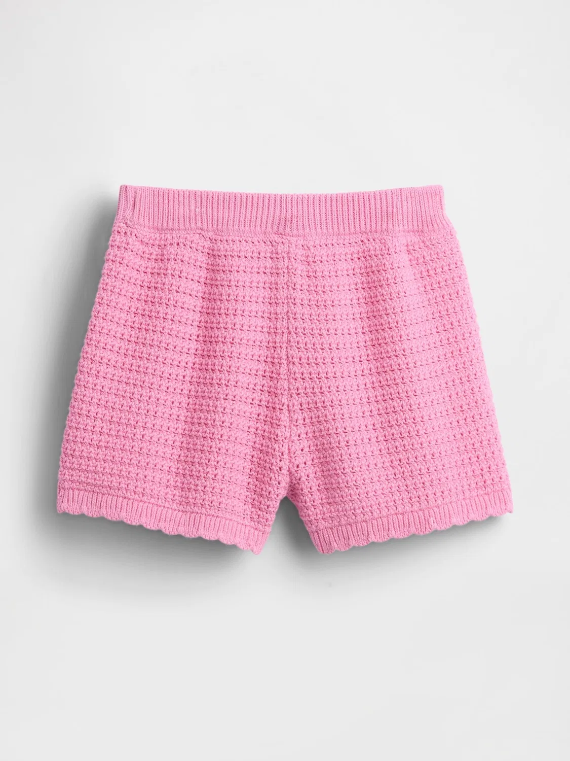 Шорты вязаные хлопковые Gap, розовые — фото 3