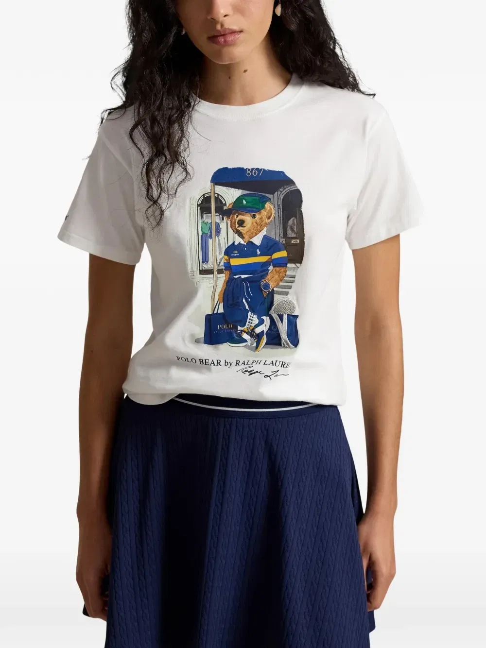 Футболка Polo Bear с графичным принтом POLO RALPH LAUREN, белый — фото 3