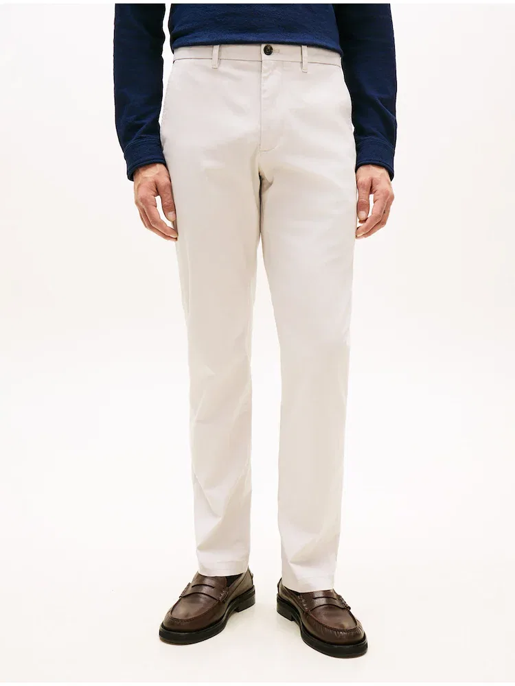 Брюки принтованные структурированные Denton Fit TOMMY HILFIGER, Light Grey — фото 3