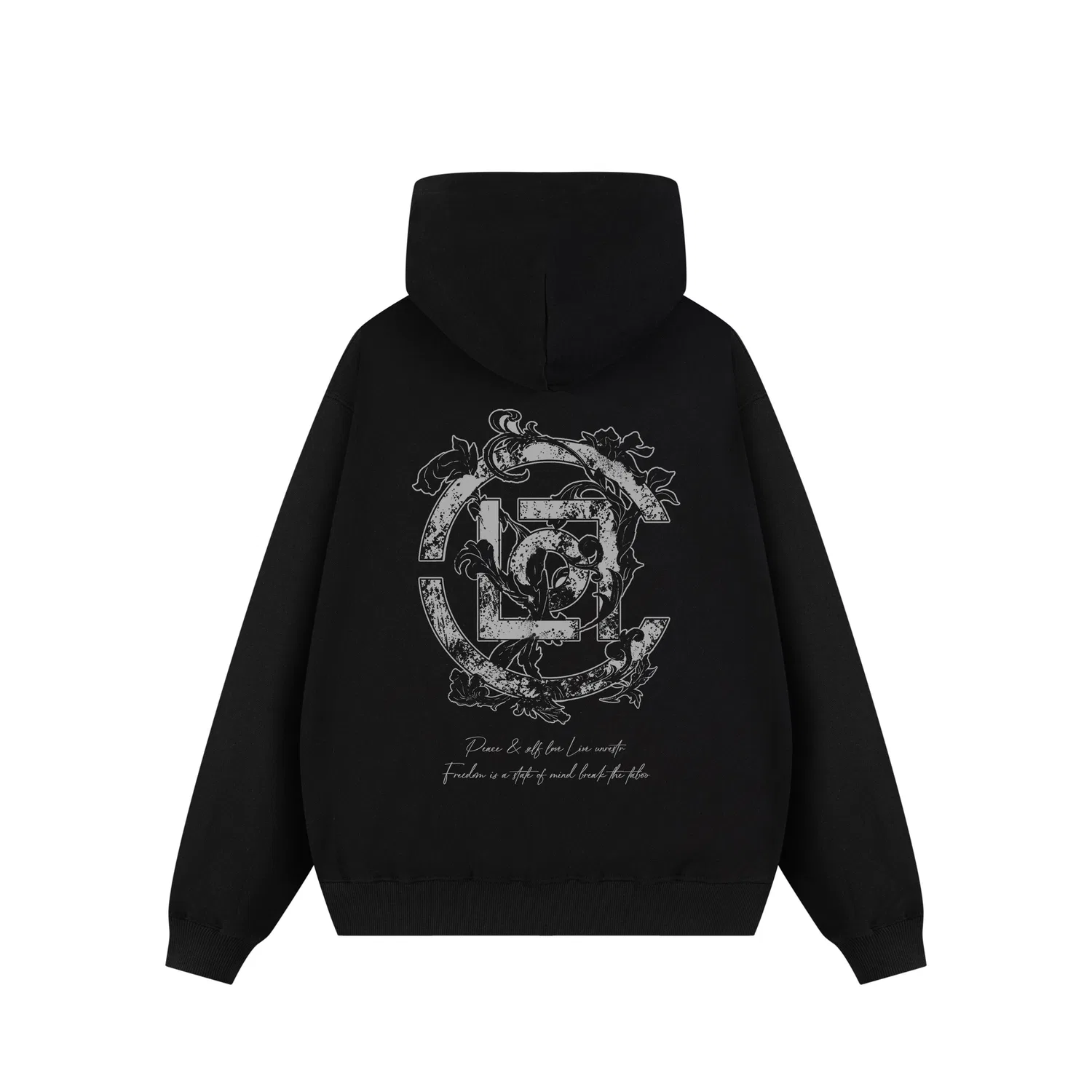 Детский худи с капюшоном прямой посадки CLOT, Black