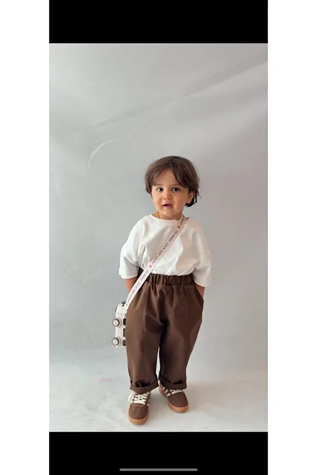 Детские брюки для девочек на резинке Mom Bohemiankids Baby Wear, Brown — фото 2