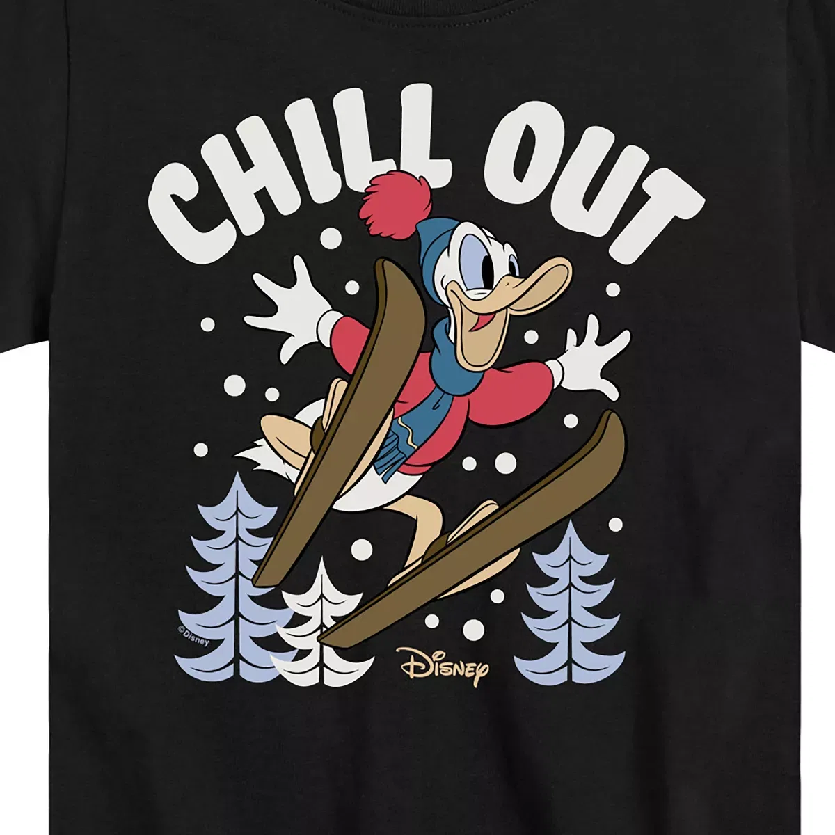 Детская футболка с принтом Chill Out Disney, Черный — фото 2
