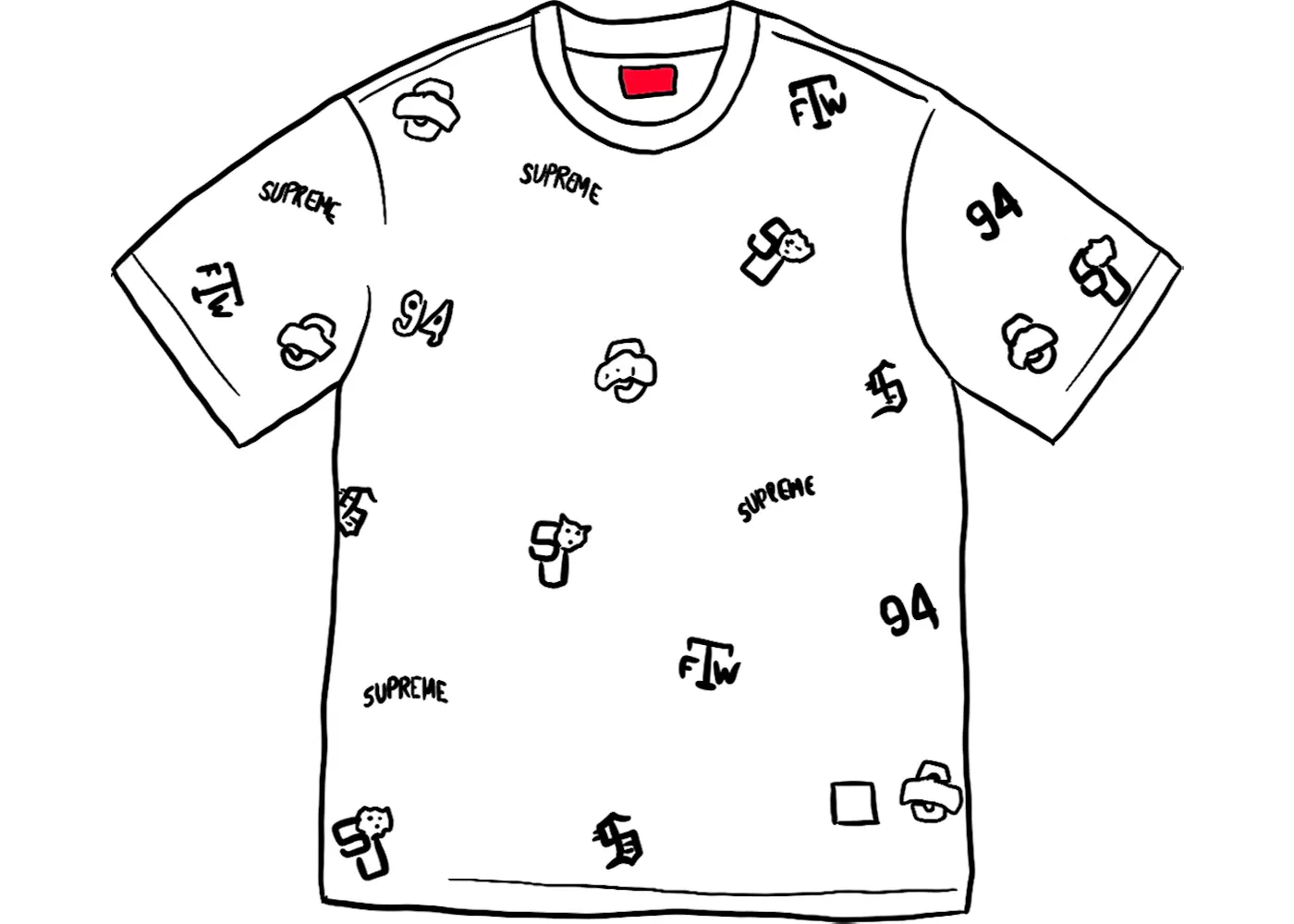 Мужская футболка Supreme S/S Top (SS20), White