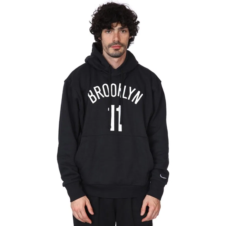 Худи с капюшоном свободного кроя Nike NBA Brooklyn 11, Черный