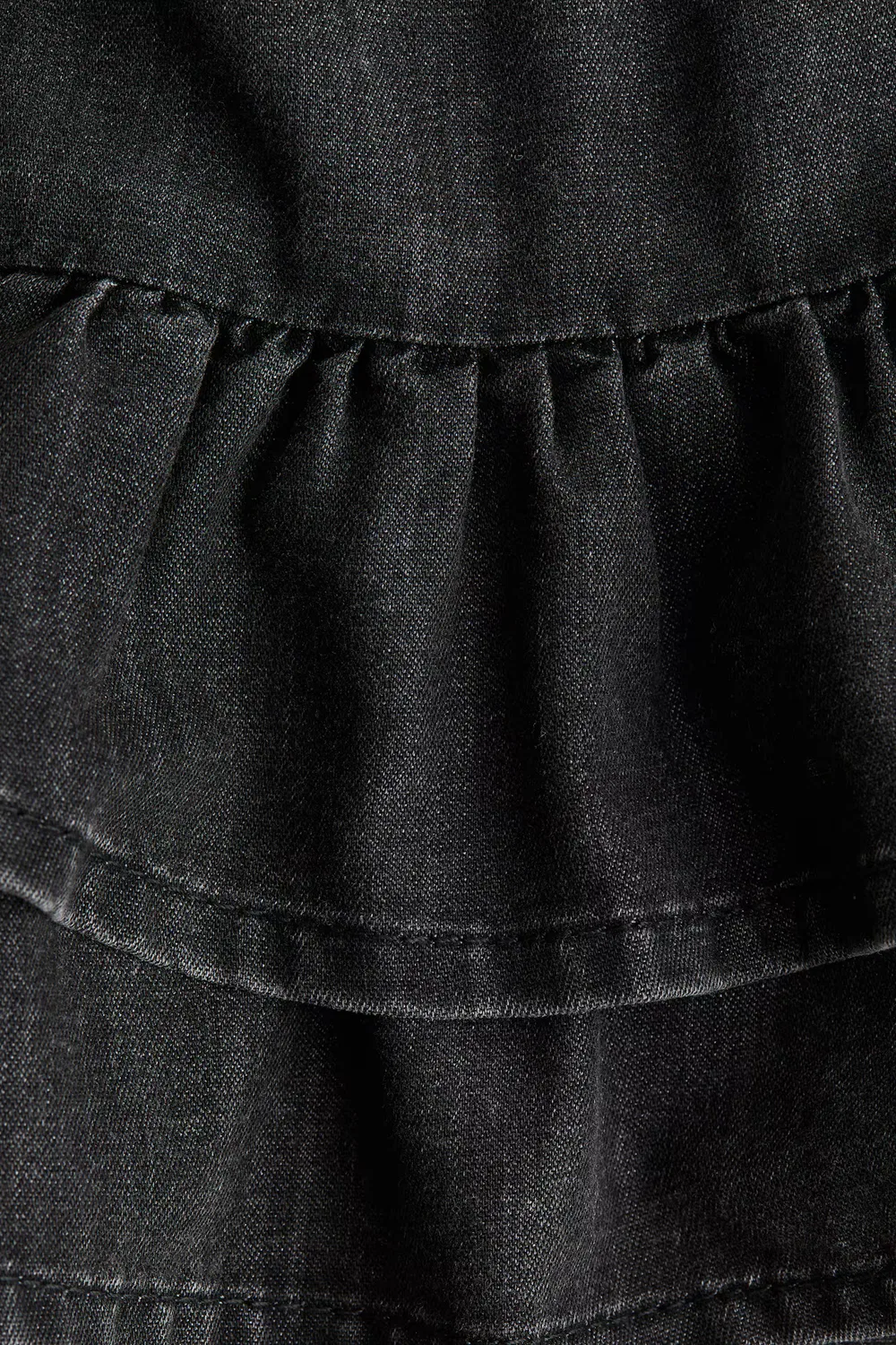 Многоярусная джинсовая юбка H&M, Schwarz — фото 2