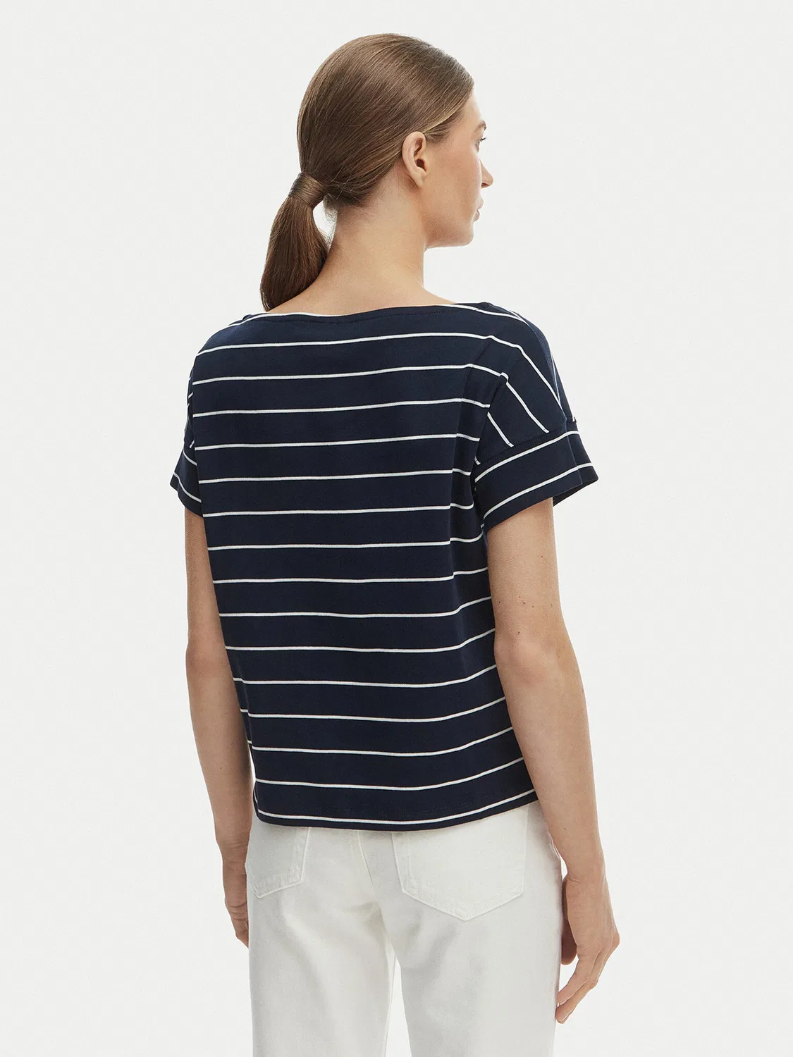 Женская футболка свободного кроя Tommy Hilfiger, темно-синий — фото 3
