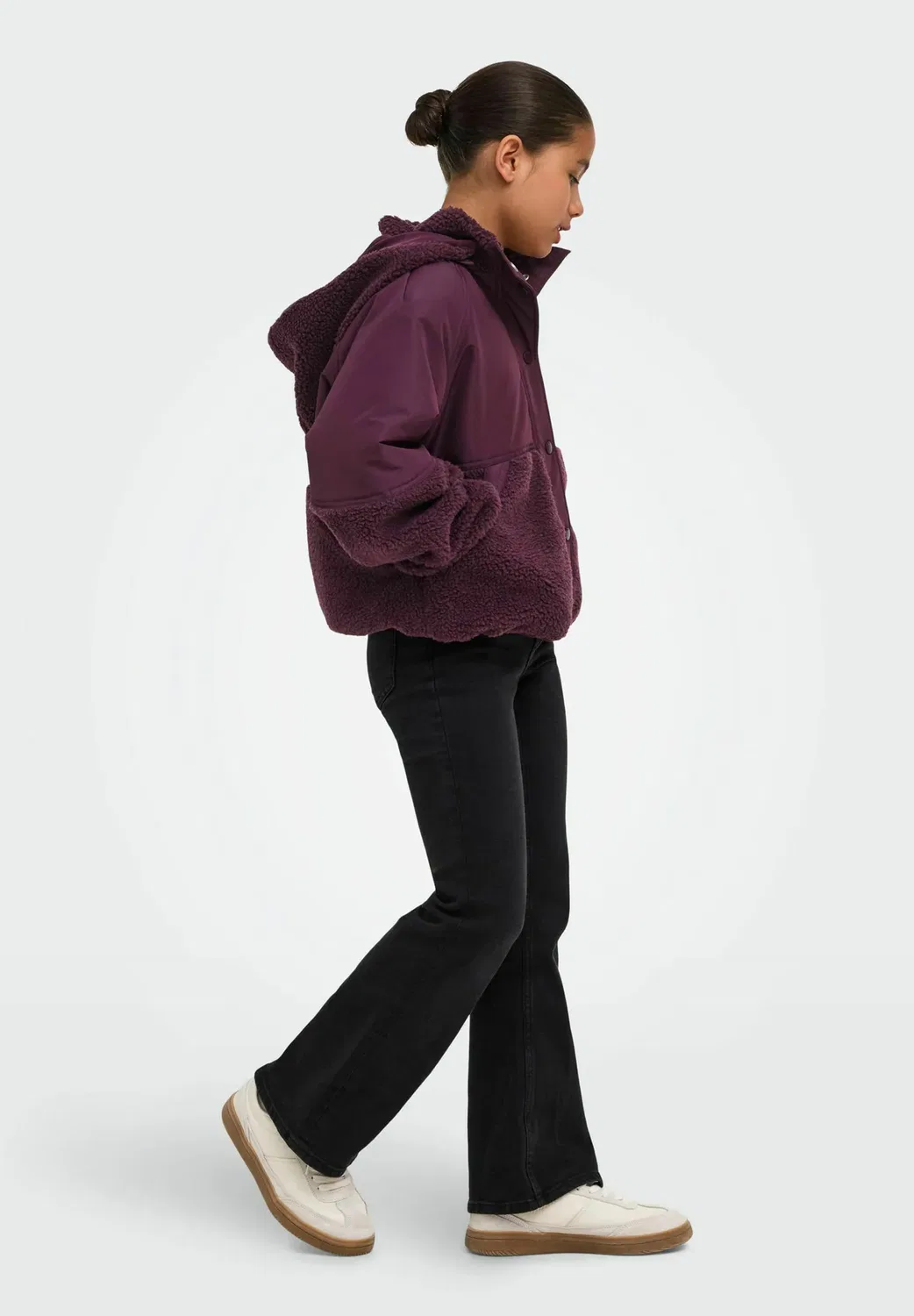 Куртка "Тедди" kognomi teddy jacket - флисовая куртка Only Girls, Winetasting — фото 4